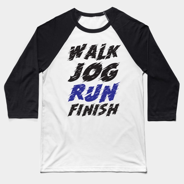 Running - Marathon Baseball T-Shirt by CRE4TIX